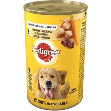 PEDIGREE BOCCONCINI IN SALSA PER CANE AL POLLO E CAROTE IN CONFEZIONE DA 400 GR