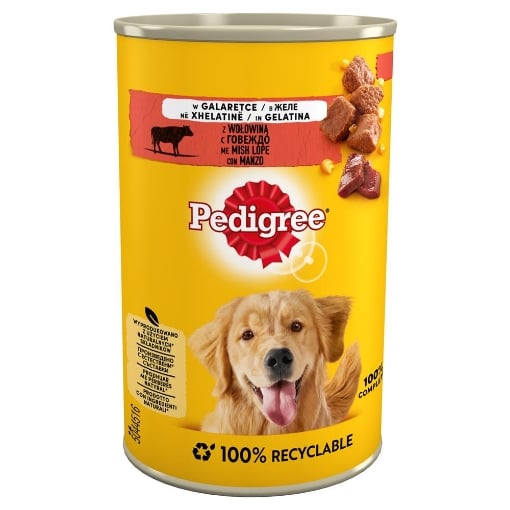 PEDIGREE BOCCONCINI IN SALSA PER CANE AL MANZO E GELATINA CONFEZIONE DA 400 GR