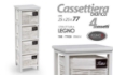 HOME CASSETTIERA CON 4 CESTE 25X25X77 CM IN COLORE BIANCO