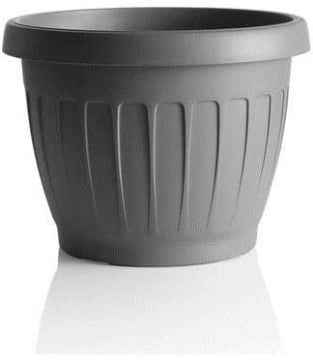 BAMA VASO DA TERRA IN PLASTICA ROTONDO 25 CM COLORE GRIGIO