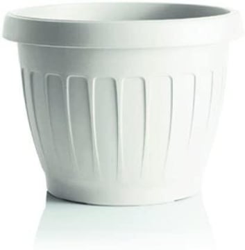 BAMA VASO DA TERRA IN PLASTICA ROTONDO 25 CM COLORE BIANCO