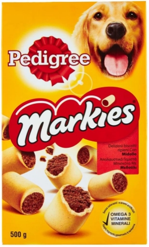 PEDIGREE BISCROK MARKIES SNACK BISCOTTI PER CANE RIPIENI CON MIDOLLO 500 GR