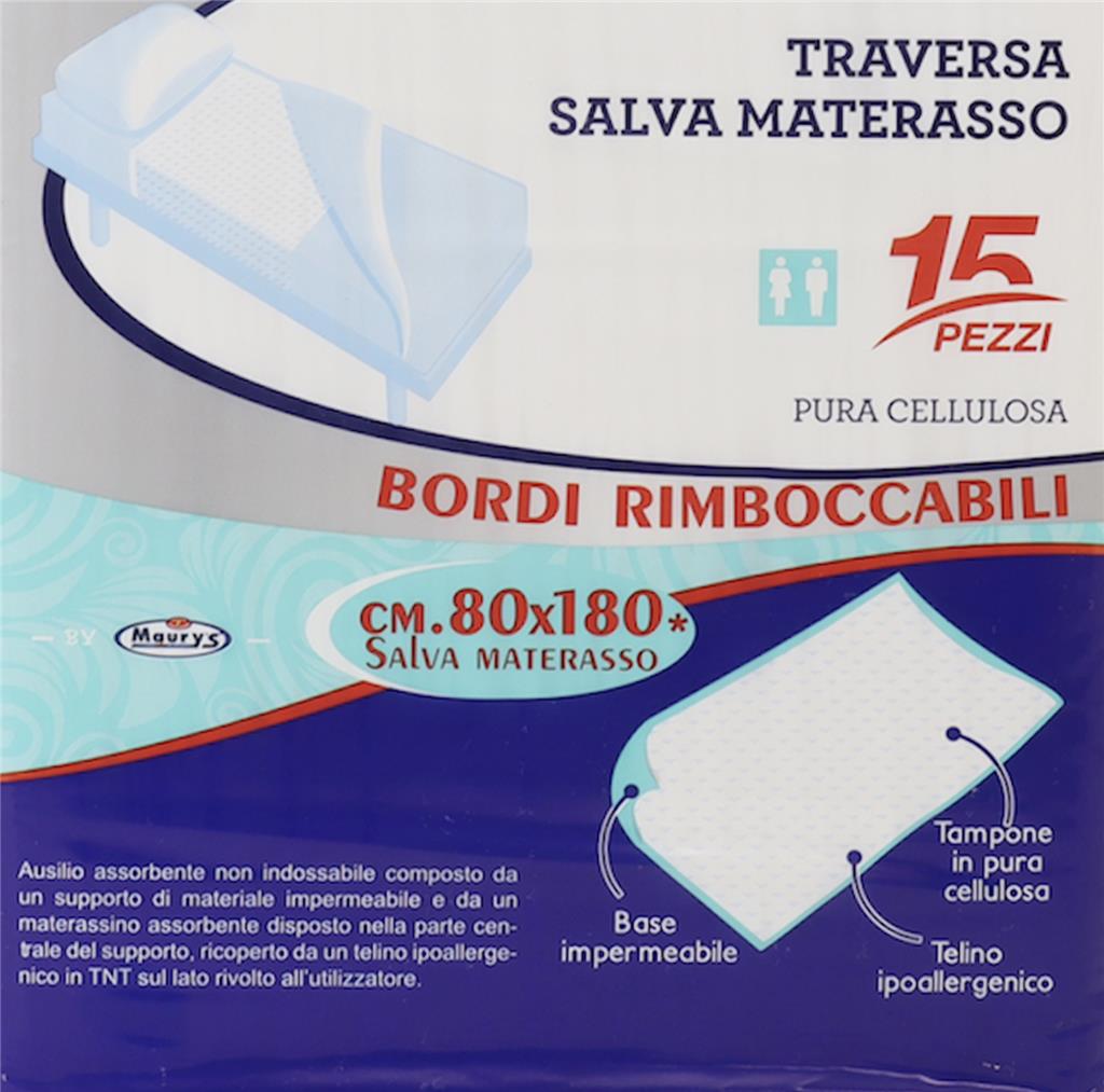 Virsus 15 Traverse Assorbenti Salva Materasso 80x180 Cm – Impermeabili E Monouso – Fatte In Italia