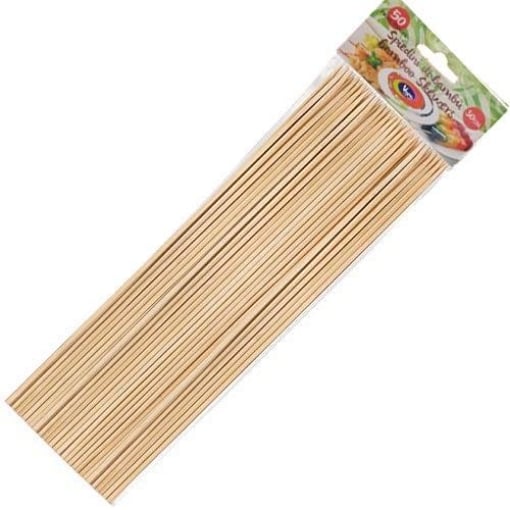 Spiedino di legno con punta appuntita. Spiedo lungo e sottile in bambù  monouso. Chopstick. Bastone di cibo cinese. Stuzzicadenti in legno. Vettore  realistico isolato Immagine e Vettoriale - Alamy