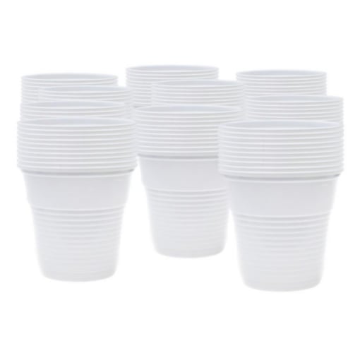1000pz Bicchierini per caffè in plastica bianchi a 80cc per bevande  calde/fredde
