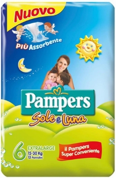 PAMPERS SOLE & LUNA 6 XLARGE 15-30 KG