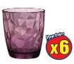 SET DA 6 BICCHIERI BORMIOLI DIAMOND ACQUA PURPLE