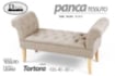 PANCA IN TESSUTO CON POGGIOLI 103 X 40 X H60 CM IN COLORE TORTORA