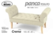 PANCA IN TESSUTO CON POGGIOLI 103 X 40 X H60CM IN COLORE CREMA