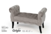 PANCA IN VELLUTO CON POGGIOLI 100 X 40 X H61 CM IN COLORE GRIGIO