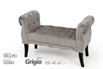 Il numero 1 del risparmio-POUF DA ARREDO IN SIMILPELL CON GAMBE IN METALLO  ORO 30XH40CM IN COLORE NERO