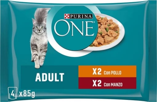 PURINA ONE FILETTINI IN SALSA PER GATTI ADULT 4 X 85 GR BIGUSTO