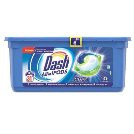 Dash - Pods detersivo lavatrice all in one 34 lavaggi 853g — Il Negozio del  Quartiere