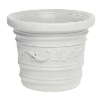 PRESTIGE VASO TONDO IN RESINA 60 X 30 CM BIANCO