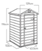 MANOR CASETTA CAPANNO DA ESTERNO IN RESINA  128 X 94 X H196 CM GRIGIO 