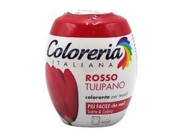 COLORERIA ITALIANA COLORANTE PER TESSUTI DA 350 GR COLORE ROSSO TULIPANO