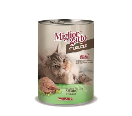 MIGLIOR GATTO STERILIZED PATE' CON CONIGLIO 400 GR 