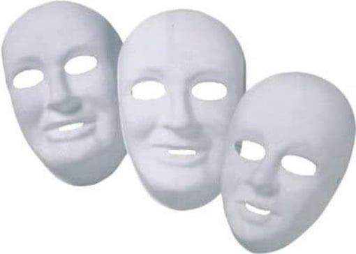 Maschera bianca viso intero per carnevale ed eventi Sconti per