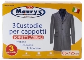 MAURY'S CUSTODIA PER CAPPOTTO 3 PZ 65 X 125 CM 