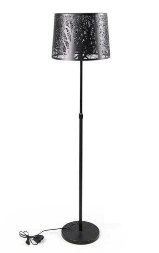 Il numero 1 del risparmio-LIGHT LAMPADA A PIANTANA CON CAPPA IN METALLO  DECORATO 35 X 173 CM COLORE NERO
