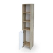 MOBILE A COLONNA IN LEGNO PER BAGNO 33 X 33 X 160 CM BIANCO E NATURALE