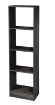 GAIA SCAFFALE LIBRERIA IN LEGNO A 4 RIPIANI 40 X 24 X H137 CM IN COLORE WENGÈ