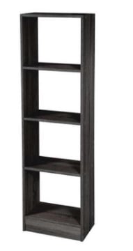 GAIA SCAFFALE LIBRERIA IN LEGNO A 4 RIPIANI 40 X 24 X H137 CM IN COLORE WENGÈ