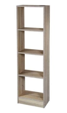 GAIA SCAFFALE LIBRERIA IN LEGNO A 4 RIPIANI 40 X 24 X H137 CM IN COLORE ROVERE