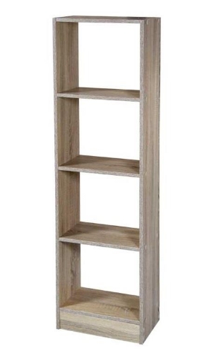 GAIA SCAFFALE LIBRERIA IN LEGNO A 4 RIPIANI 40 X 24 X H137 CM IN COLORE ROVERE