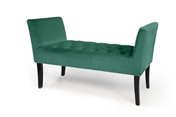 TOD PANCA IN VELLUTO CON GAMBE NERE 110 X 40 X 60 CM IN COLORE VERDE