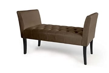 TOD PANCA IN SIMILPELLE CON GAMBE NERE 111 X 40 X 60 CM IN COLORE MARRONE