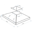 TELO TRASPIRANTE PER GAZEBO CON DOPPIO TETTO 3 X 3 MT IN COLORE CREMA