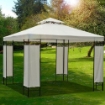 TELO TRASPIRANTE PER GAZEBO CON DOPPIO TETTO 3 X 3 MT IN COLORE CREMA