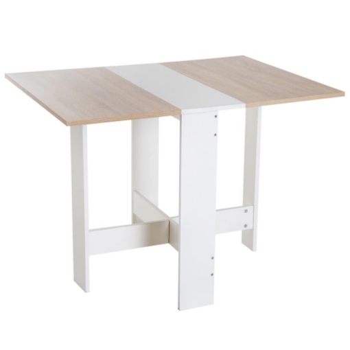 TAVOLO DA PRANZO MODERNO SALVASPAZIO 103 X 76 X 73.5CM  BIANCO E ROVERE