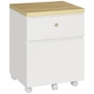 MOBILE PER UFFICIO CON 2 CASSETTI PORTADOCUMENT E 5 RUOTE X39.5X62CM BIANCO