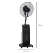 VENTILATORE NEBULIZZATORE A 3 VELOCITÀ E 3 FUNZIONI CON TELECOMANDO 90 W