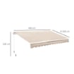 TENDA DA SOLE A MANOVELLA CON COPERTURA IMPERMEABILE 300 X 250 CM COLORE BEIGE