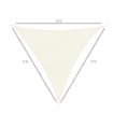 TENDA DA SOLE A VELA OMBREGGIANTE TRIANGOLARE 3 X 3 X 3 MT COLORE CREMA