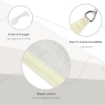 TENDA DA SOLE A VELA OMBREGGIANTE TRIANGOLARE 3 X 3 X 3 MT COLORE CREMA