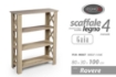 GAIA SCAFFALE IN LEGNO A 4 RIPIANI 80 X 30 X 100 CM COLORE ROVERE