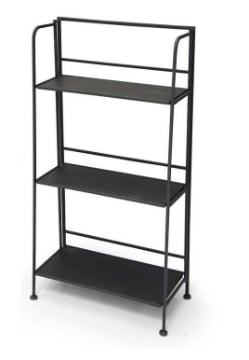 INDUSTRIAL SCAFFALE A 3 RIPIANI IN METALLO 62 X31 X 112 CM COLORE NERO