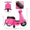 MOTO ELETTRICA VESPA PER BAMBINI 18-36 MESI ROSA