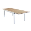 SET TAVOLO CAYMAN ALLUNGABILE CON 6 POLTRONE IN TEAK BIANCO E NATURALE