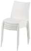SET 4 SEDIE ZIP + TAVOLO PONENTE BIANCO QUADRATO PER ESTERNO E INTERNO