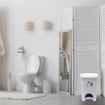 SET PORTA BIANCHERIA + PATTUMIERA CON PEDALE DA BAGNO BIANCO