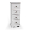 PERLA CASSETTIERA A 4 CASSETTI 31 X 26 X 80 CM COLORE BIANCO
