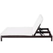 LETTINO  PRENDISOLE A 2 POSTI E RATTAN CON MATERASSINO 195 X 120 X 28 CM BIANCO