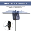 OMBRELLONE DOPPIO TETTUCCIO DA ESTERNO 460 X 270 X 240 BLU