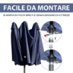 OMBRELLONE DOPPIO TETTUCCIO DA ESTERNO 460 X 270 X 240 BLU