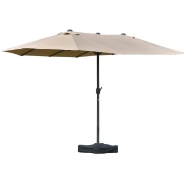  OMBRELLONE DA GIARDINO DOPPIO 460 X 270 X 240 CM APERTURA A MANOVELLA CACHI